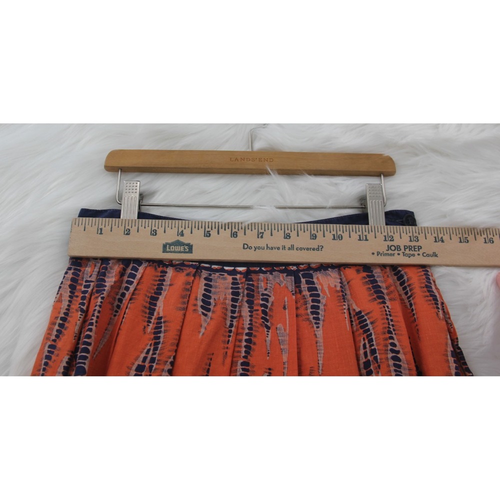 Vintage Jack Schnittman Full Midi Skirt S Blue Orange Tie Dye Boho Hippie #1006 - Picture 3 of 16
